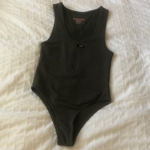 Army green MINKPINK bodysuit